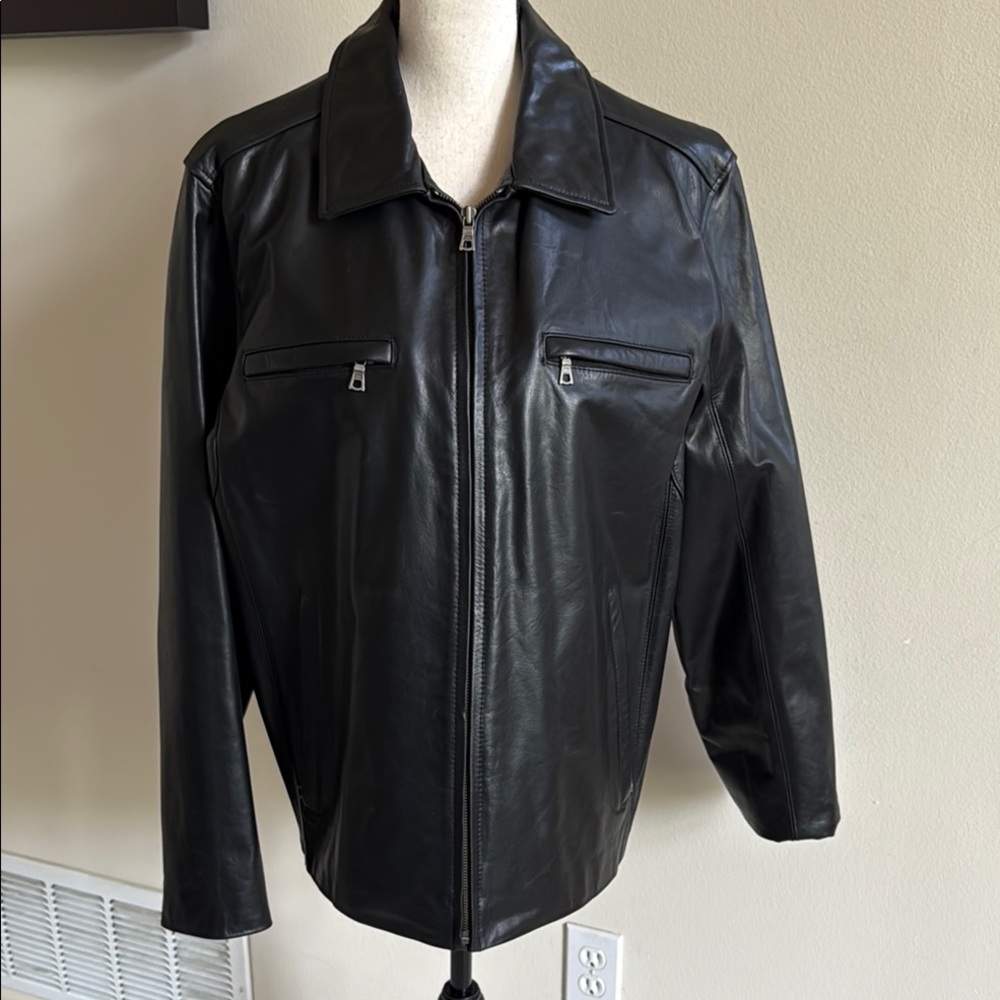 Men's Black Leather Jacket
